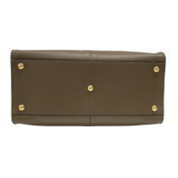 Fendi Peekaboo Lite Brown Calfskin Shoulder Bag - Picture 4 of 11